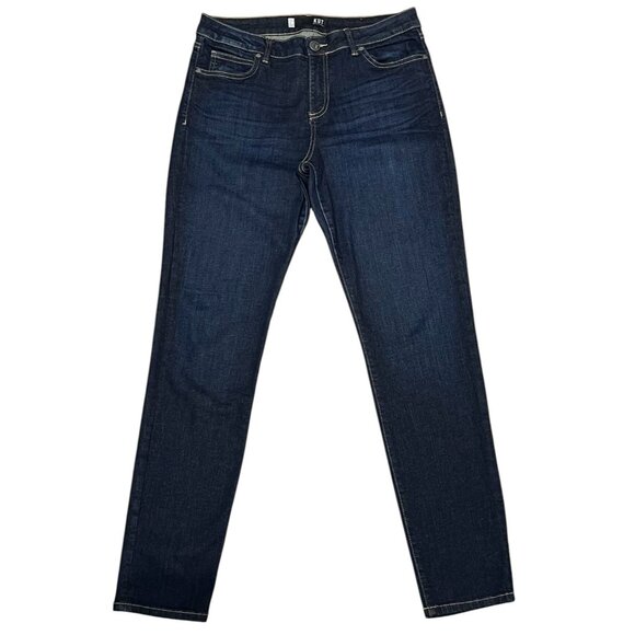 Kut From The Kloth Diana Kurvy Skinny Mid Rise Stretch Blue Jeans Women Size 12 - Picture 2 of 16